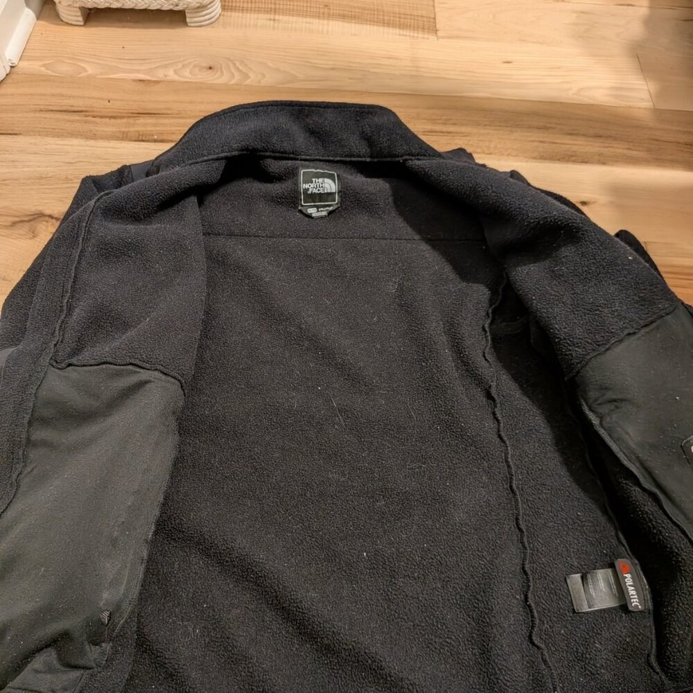 The North Face Black Denali Polartec Fleece Jacket Full Zip Youth Girls Size XL - Picture 7 of 13